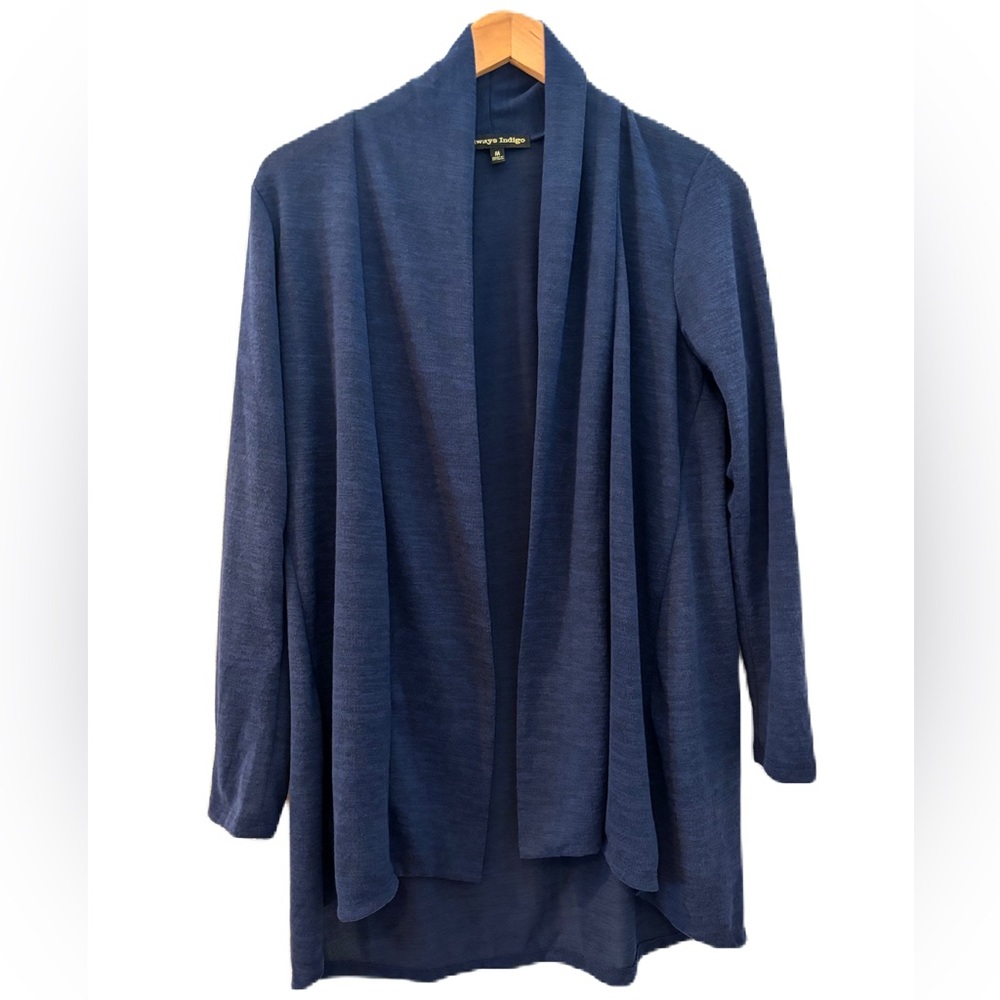 Always Indigo Royal Blue Open Cardigan Size Medium